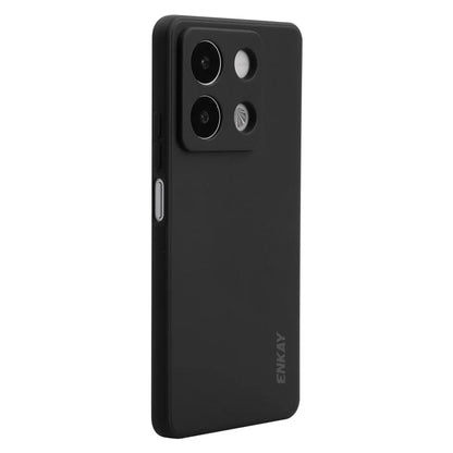 ENKAY HAT PRINCE For Xiaomi Redmi Note 13R Pro 5G Case Straight Edge Liquid Silicone Phone Cover