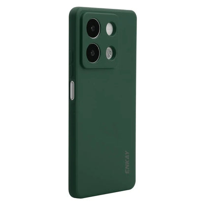 ENKAY HAT PRINCE For Xiaomi Redmi Note 13R Pro 5G Case Straight Edge Liquid Silicone Phone Cover