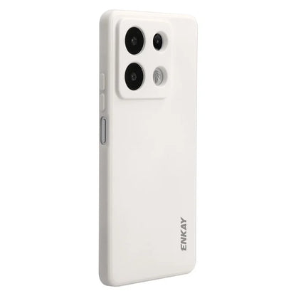 ENKAY HAT PRINCE For Xiaomi Redmi Note 13 5G Case Straight Edge Liquid Silicone Phone Cover