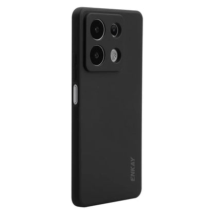 ENKAY HAT PRINCE For Xiaomi Redmi Note 13 5G Case Straight Edge Liquid Silicone Phone Cover