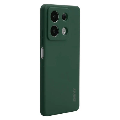 ENKAY HAT PRINCE For Xiaomi Redmi Note 13 5G Case Straight Edge Liquid Silicone Phone Cover