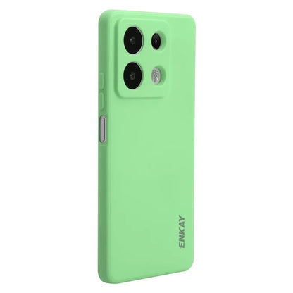 ENKAY HAT PRINCE For Xiaomi Redmi Note 13 5G Case Straight Edge Liquid Silicone Phone Cover