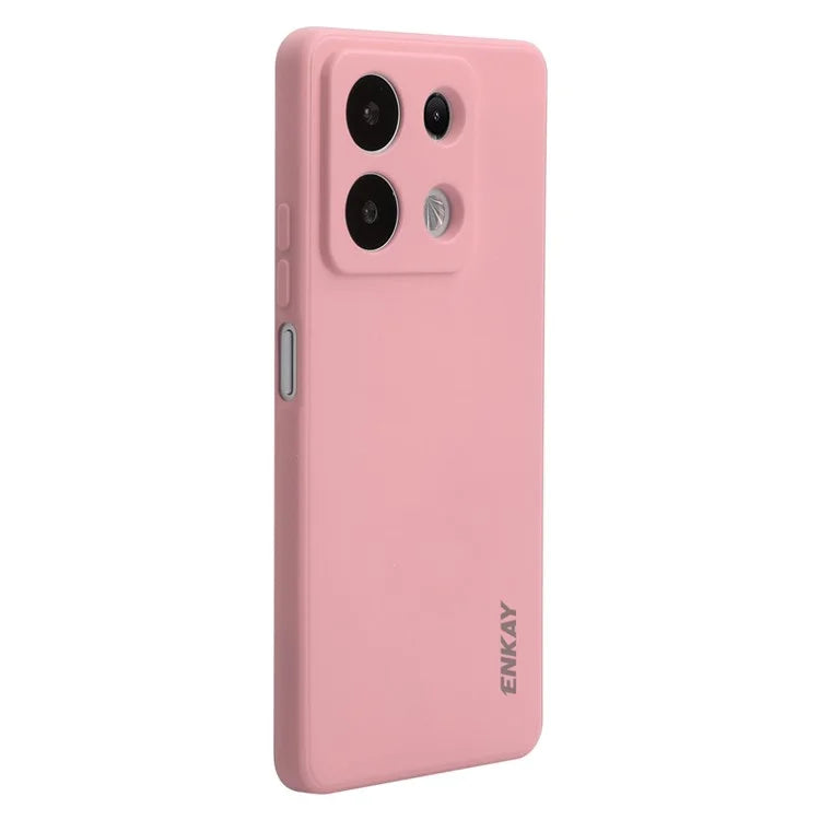 ENKAY HAT PRINCE For Xiaomi Redmi Note 13 5G Case Straight Edge Liquid Silicone Phone Cover