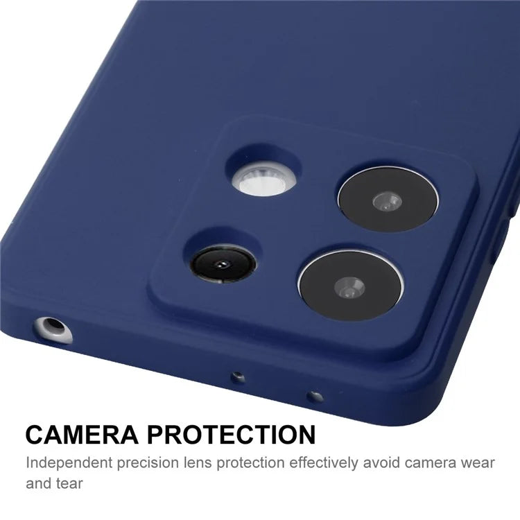 ENKAY HAT PRINCE For Xiaomi Redmi Note 13 5G Case Straight Edge Liquid Silicone Phone Cover