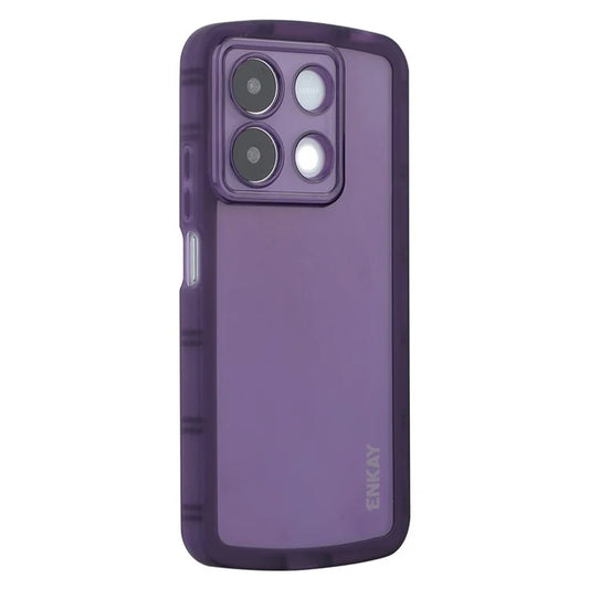 ENKAY HAT PRINCE For Xiaomi Redmi Note 13R Pro 5G Case Four Corners Shockproof Matte TPU Phone Cover