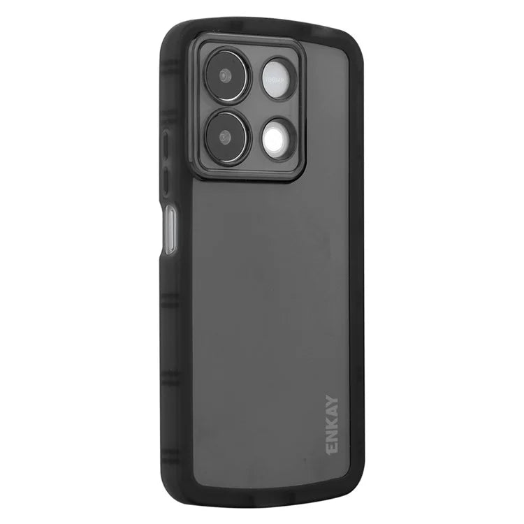 ENKAY HAT PRINCE For Xiaomi Redmi Note 13R Pro 5G Case Four Corners Shockproof Matte TPU Phone Cover