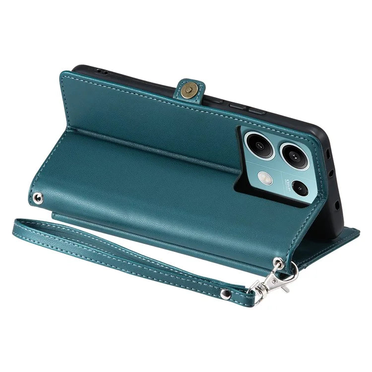 For Xiaomi Redmi Note 13 5G Leather Case Wallet Stand Phone Cover with Straps