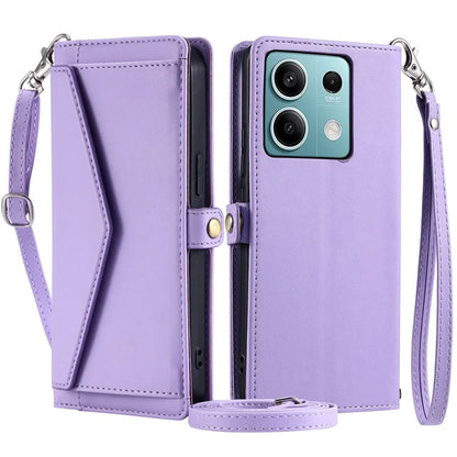 For Xiaomi Redmi Note 13 5G Leather Case Wallet Stand Phone Cover with Straps