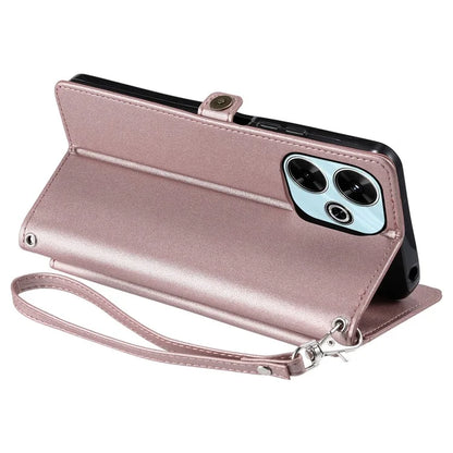 For Xiaomi Redmi 13 5G  /  4G Leather Case Wallet Stand Phone Cover with Straps