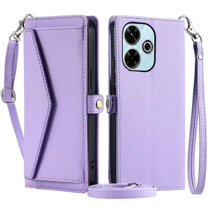 For Xiaomi Redmi 13 5G  /  4G Leather Case Wallet Stand Phone Cover with Straps