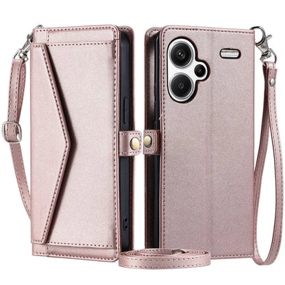 For Xiaomi Redmi Note 13 Pro+ 5G Leather Case Wallet Stand Phone Cover with Straps
