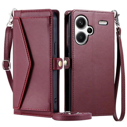For Xiaomi Redmi Note 13 Pro+ 5G Leather Case Wallet Stand Phone Cover with Straps