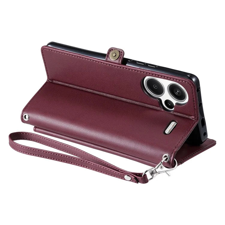 For Xiaomi Redmi Note 13 Pro+ 5G Leather Case Wallet Stand Phone Cover with Straps