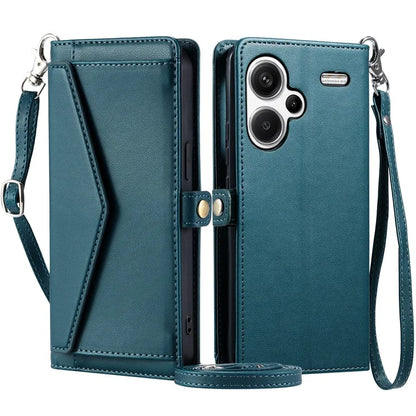 For Xiaomi Redmi Note 13 Pro+ 5G Leather Case Wallet Stand Phone Cover with Straps