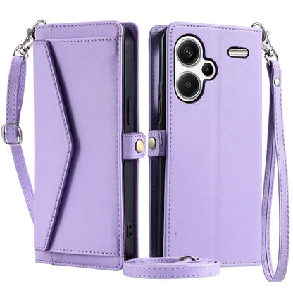 For Xiaomi Redmi Note 13 Pro+ 5G Leather Case Wallet Stand Phone Cover with Straps