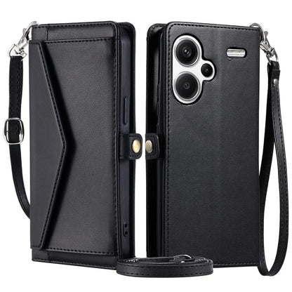 For Xiaomi Redmi Note 13 Pro+ 5G Leather Case Wallet Stand Phone Cover with Straps