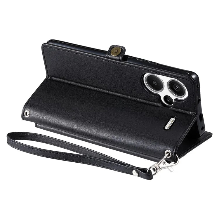 For Xiaomi Redmi Note 13 Pro+ 5G Leather Case Wallet Stand Phone Cover with Straps