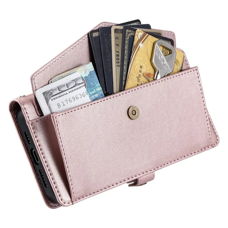 For Samsung Galaxy A06 Leather Case with Wrist Strap Wallet Stand Phone Cover