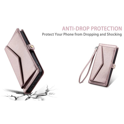 For Samsung Galaxy A06 Leather Case with Wrist Strap Wallet Stand Phone Cover