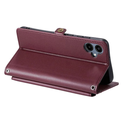 For Samsung Galaxy A06 Leather Case with Wrist Strap Wallet Stand Phone Cover
