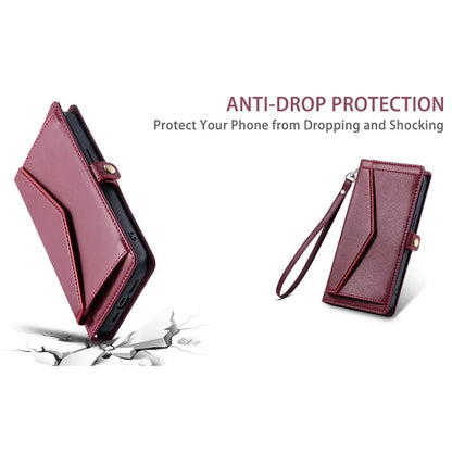 For Samsung Galaxy A06 Leather Case with Wrist Strap Wallet Stand Phone Cover