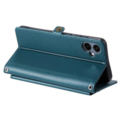For Samsung Galaxy A06 Leather Case with Wrist Strap Wallet Stand Phone Cover
