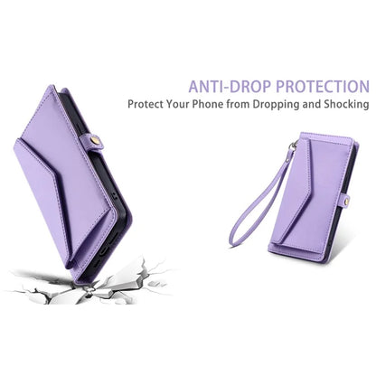For Samsung Galaxy A06 Leather Case with Wrist Strap Wallet Stand Phone Cover