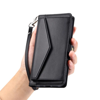 For Samsung Galaxy A06 Leather Case with Wrist Strap Wallet Stand Phone Cover