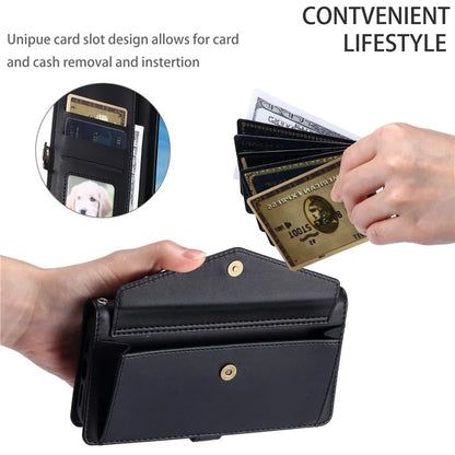 For Samsung Galaxy A06 Leather Case with Wrist Strap Wallet Stand Phone Cover