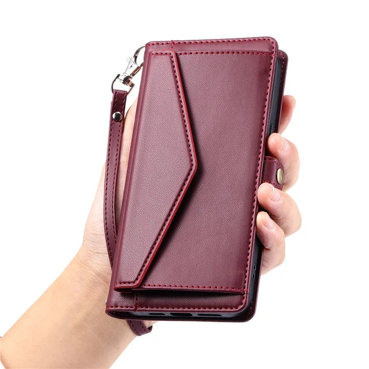 For Samsung Galaxy A16 5G Leather Case with Wrist Strap Wallet Stand Phone Cover