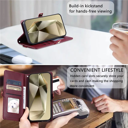 For Samsung Galaxy A16 5G Leather Case with Wrist Strap Wallet Stand Phone Cover