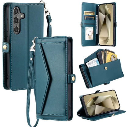 For Samsung Galaxy A16 5G Leather Case with Wrist Strap Wallet Stand Phone Cover