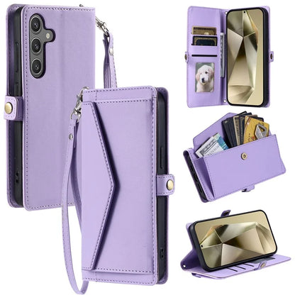 For Samsung Galaxy A16 5G Leather Case with Wrist Strap Wallet Stand Phone Cover