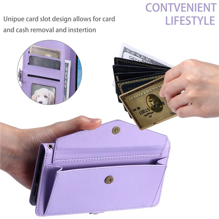 For Samsung Galaxy A16 5G Leather Case with Wrist Strap Wallet Stand Phone Cover