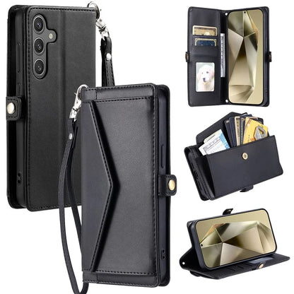 For Samsung Galaxy A16 5G Leather Case with Wrist Strap Wallet Stand Phone Cover