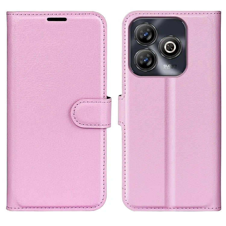 For ZTE Blade A75 4G Case Litchi Texture Shockproof Leather Wallet Phone Cover