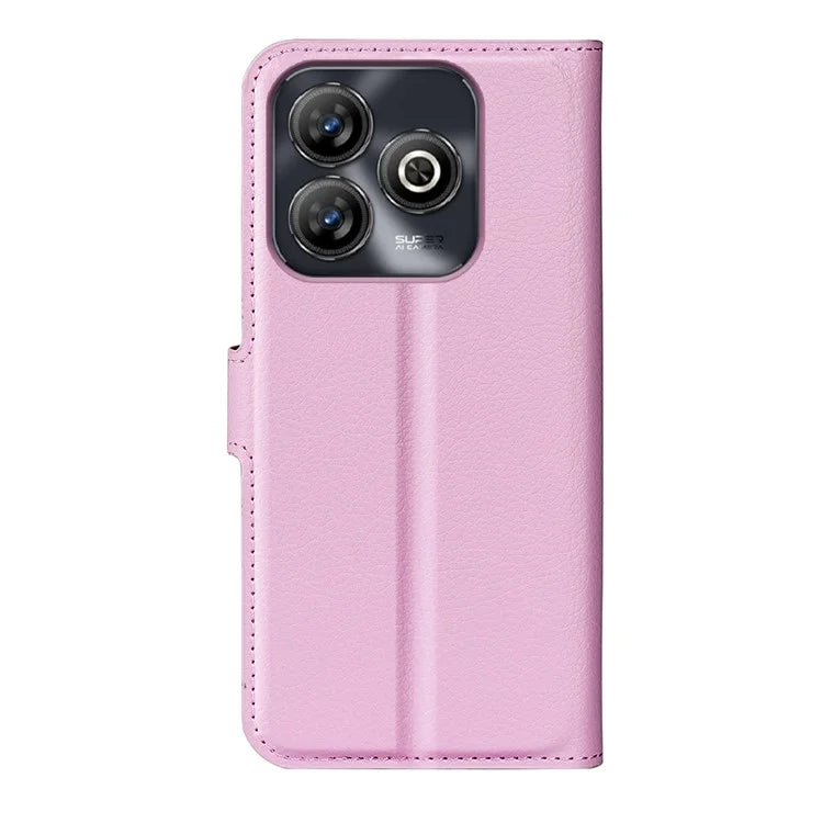 For ZTE Blade A75 4G Case Litchi Texture Shockproof Leather Wallet Phone Cover