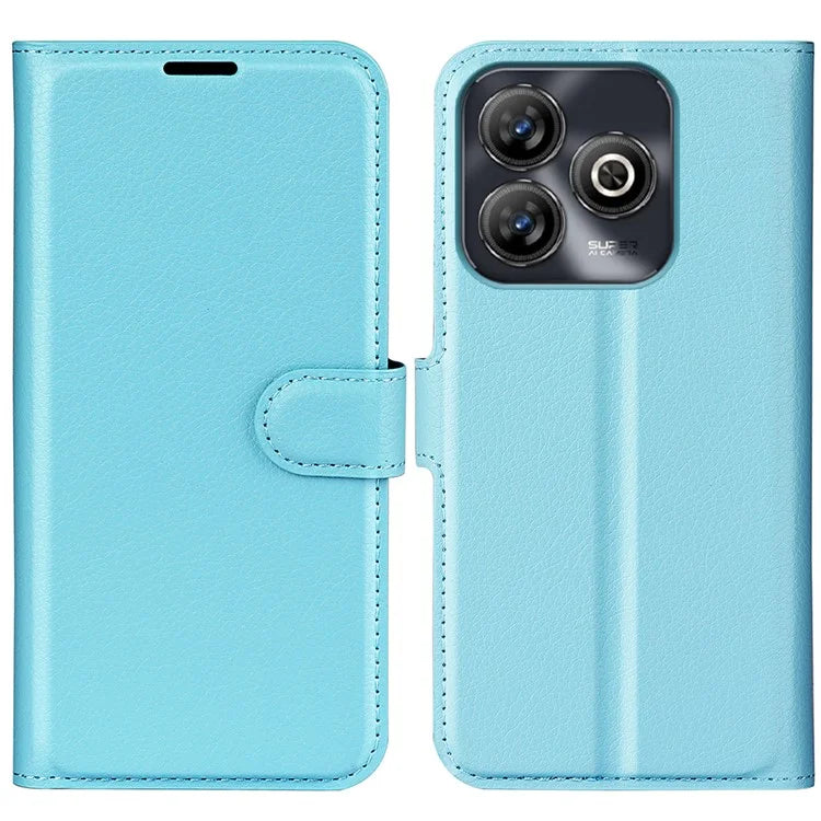 For ZTE Blade A75 4G Case Litchi Texture Shockproof Leather Wallet Phone Cover