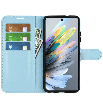 For ZTE Blade A75 4G Case Litchi Texture Shockproof Leather Wallet Phone Cover