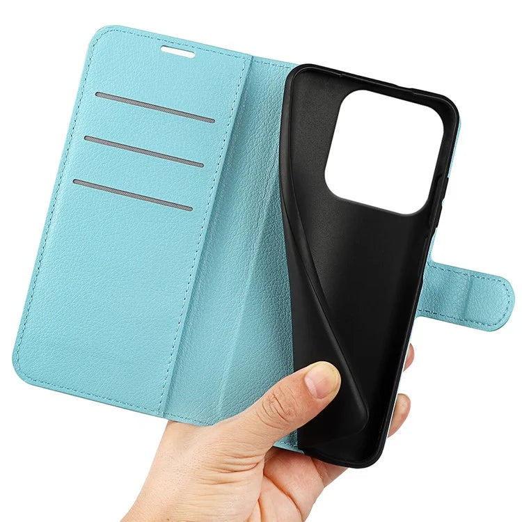 For ZTE Blade A75 4G Case Litchi Texture Shockproof Leather Wallet Phone Cover