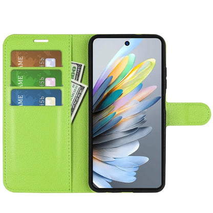 For ZTE Blade A75 4G Case Litchi Texture Shockproof Leather Wallet Phone Cover