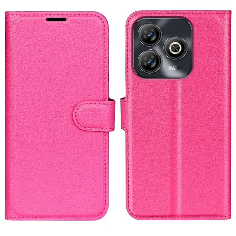 For ZTE Blade A75 4G Case Litchi Texture Shockproof Leather Wallet Phone Cover