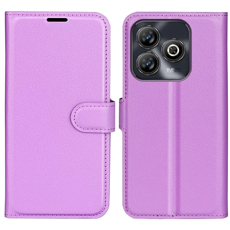 For ZTE Blade A75 4G Case Litchi Texture Shockproof Leather Wallet Phone Cover