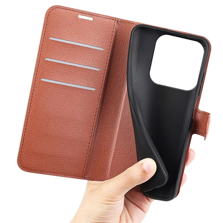 For ZTE Blade A75 4G Case Litchi Texture Shockproof Leather Wallet Phone Cover