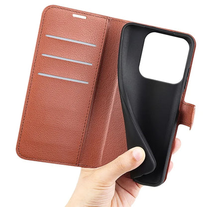 For ZTE Blade A75 4G Case Litchi Texture Shockproof Leather Wallet Phone Cover