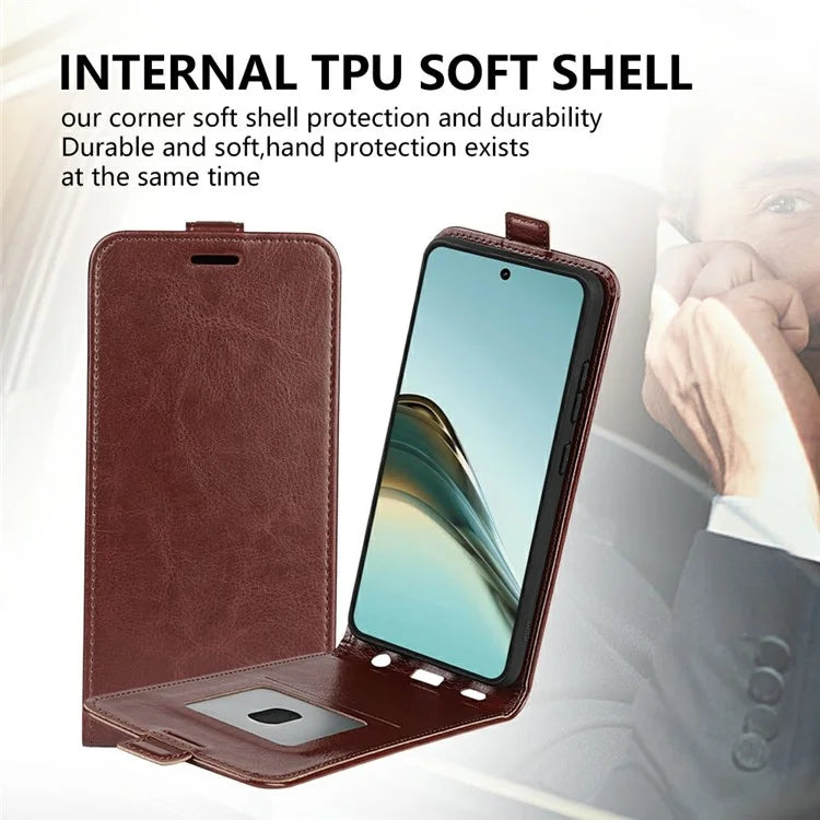 For Realme 13 Pro 5G Case with Card Slots Vertical Flip Leather Phone Cover