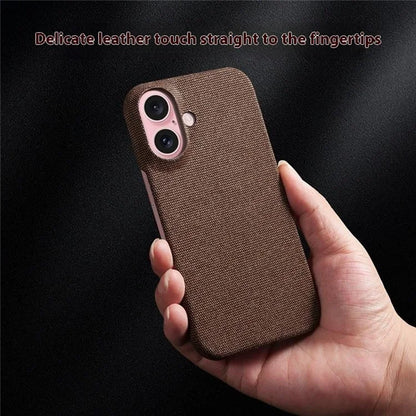 For iPhone 16 Case Cloth Texture Anti-Scratch Protective PC Phone Cover