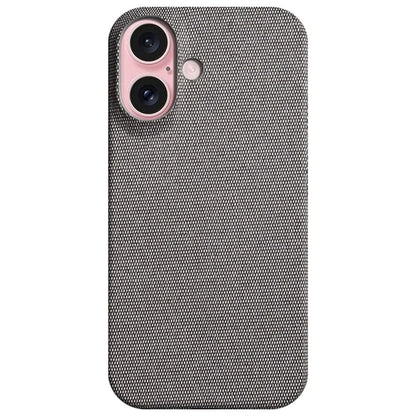 For iPhone 16 Case Cloth Texture Anti-Scratch Protective PC Phone Cover