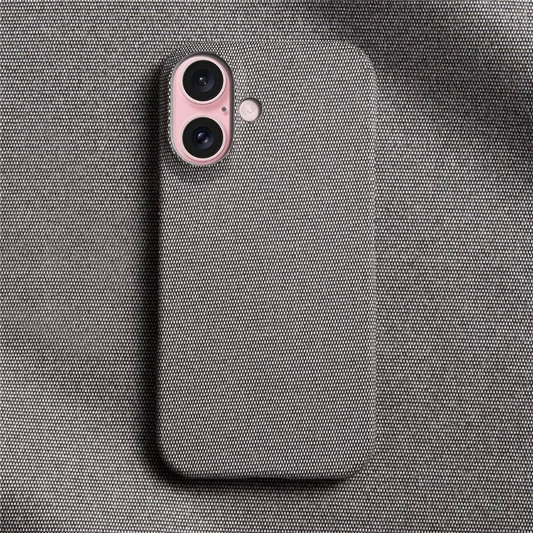 For iPhone 16 Case Cloth Texture Anti-Scratch Protective PC Phone Cover