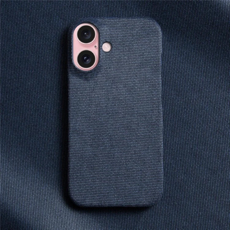 For iPhone 16 Case Cloth Texture Anti-Scratch Protective PC Phone Cover